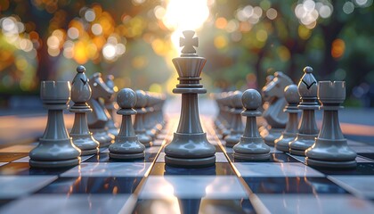 Chess Game Strategy Focus.