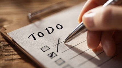 Hand checking to do list items