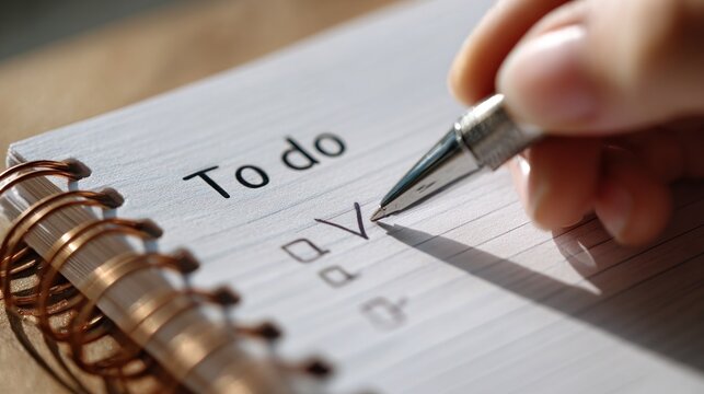 Hand checking to do list items