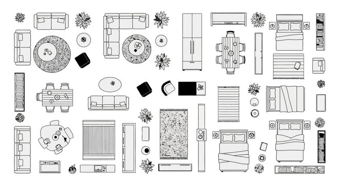 floor plan furniture arrangement showcasing interior design top view of living space highlighting home decor and architectural presentation perfect for space planning.