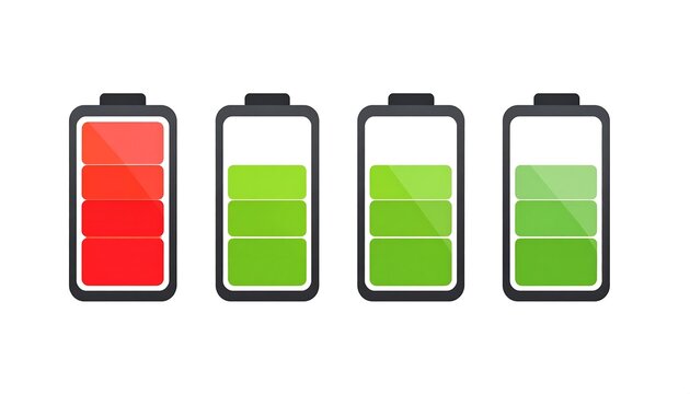 Battery Levels, Power Indicators, Energy Status.