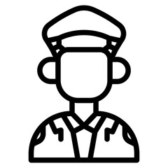 Security guard icon in vector illustration
