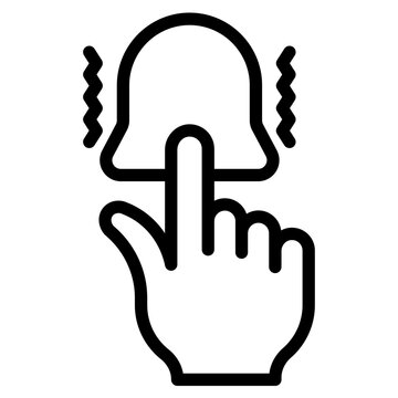 Panic button icon in vector illustration