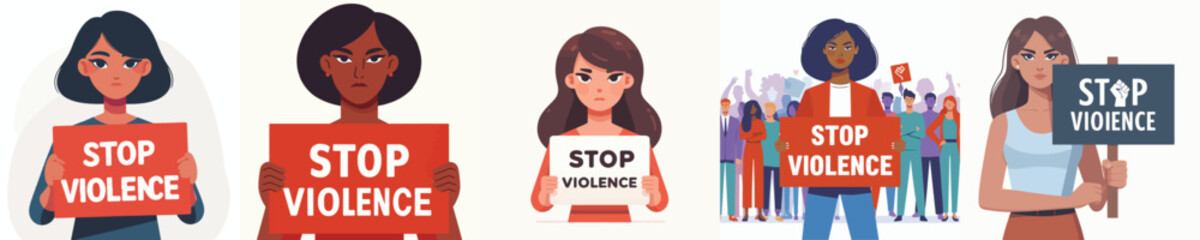 Woman holding sign saying 