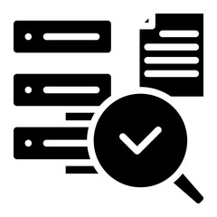 Security audit icon glyph style vector illustration