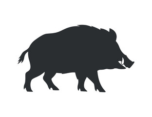 Wild Boar Silhouette Vector Illustration Animal Design
