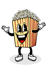 Illustration of some funny popcorn