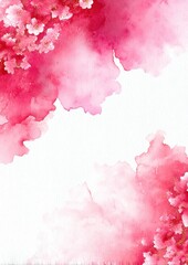 Pink watercolor splash background for 5x7 wedding invitation card, soft artistic elegant and refined.