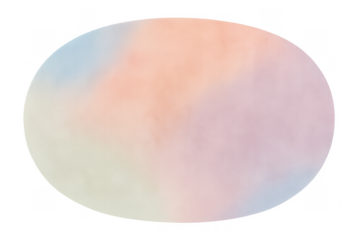 Oval abstract watercolor background with pastel gradient