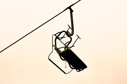 Ski Chairlift Silhouette