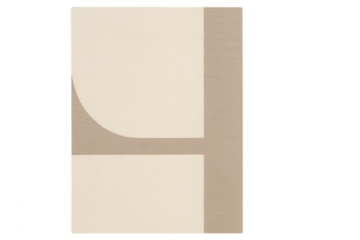 Abstract geometric beige shapes modern minimalist design