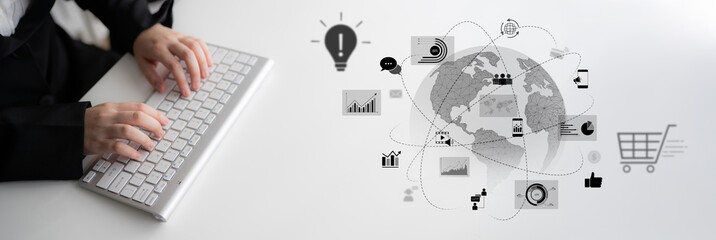 Global digital marketing strategy across communication platforms. Digital marketing drives growth,...