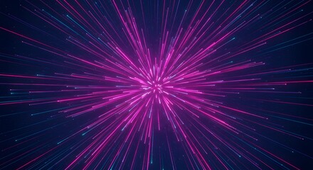 Fototapeta premium hyper speed light trails of data accelerating through the internet evoking futuristic technology and dynamic energy perfect for technology header