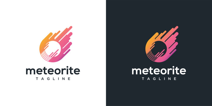 meteor logo design template. meteor logo design icon