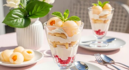 Exquisite Lychee Parfait: A Delightful Culinary Treat for a Sunny Afternoon