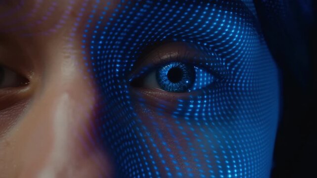 A deep dive into the latest advancements in digital eye scanning technology at a cutting-edge tech laboratory, highlighting its potential uses and benefits for various industries