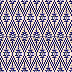 Fototapeta premium Seamless Geometric Tribal Pattern with Triangle and Diamond Shapes