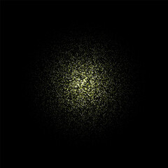Explosion of shiny green circles isolated on black background. eps 10