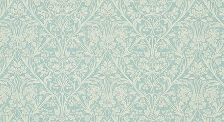 Vintage floral pattern with a delicate and intricate design, featuring stylized flowers and leaves in a repeating motif