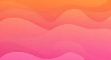 Pink and orange gradient creates smooth, flowing abstract curves. Perfect for social media, product photography, or website header.