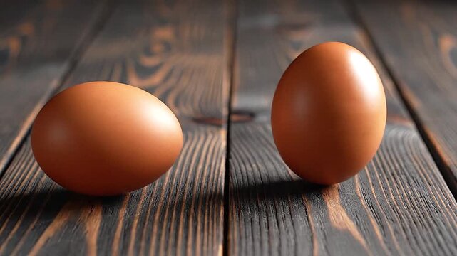 Spinning rapidly, a raw egg wobbles while a cooked one spins smoothly.