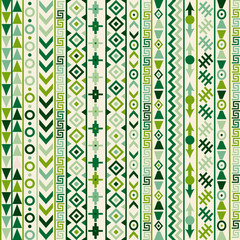 Geometric seamless pattern in green colors.eps