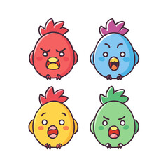 Naklejka premium set of funny cartoon animals