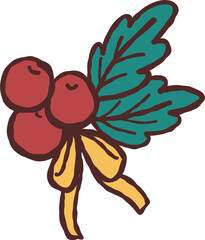 Hand Drawn Christmas Berry, Whimsical 