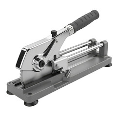 Close up of metal cutter tool on black surface isolated illustration on transparent background