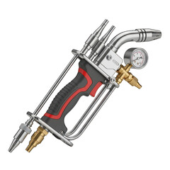 Close up of welding torch on black background isolated illustration on transparent background