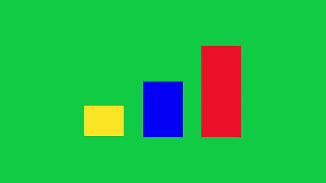 Smooth increasing motion animation on a green screen background, perfect for chroma key editing, motion graphics, progress visuals, and modern video compositing projects.
