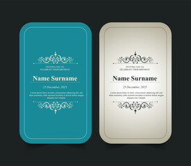 Elegant Decorative Birthday Invitation Template Design for Special Celebration