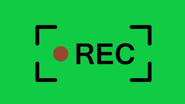 Recording in process text animation on a green screen background, suitable for video editing, chroma key compositing, alert messages, digital notifications, and modern motion graphics workflows.
