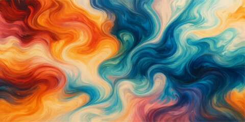 Abstract colorful background with flames of orange and yellow, a seamless wave pattern for wallpaper or fabric design