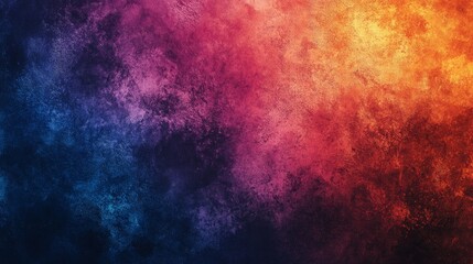 Obraz premium Grainy gradient background dark blue purple orange black abstract noisy texture poster backdrop banner header cover design