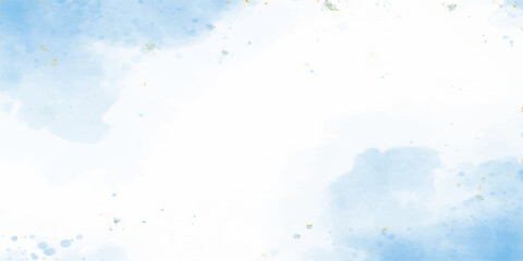 Abstract blue watercolor and grunge background texture with paint splatter design and a subtle paper pattern