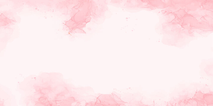 Abstract pink watercolor texture design with copy space for love frame illustration