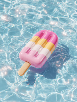 Ice Cream Shaped Float on Water