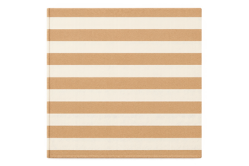 Striped book cover with neutral beige and white lines