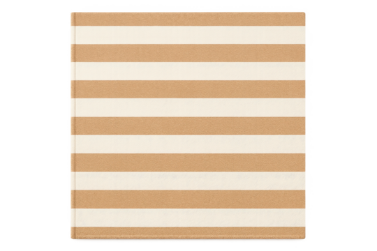Striped book cover with neutral beige and white lines - Powered by Adobe