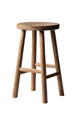 Wooden stool, simple, rustic design