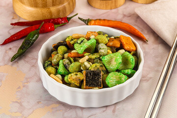 Japanese snack - Wasabi endo arare cracker