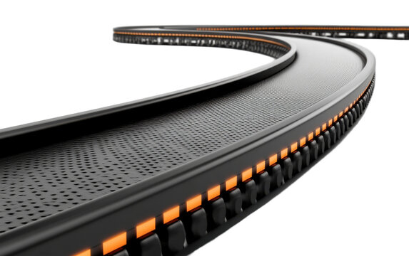Conveyor belt on transparent background, png