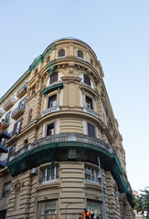 Naples, Italy -Colorful facades in a narrow street in old town of historic italian metropole...