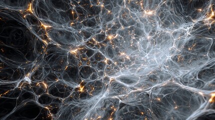 Exploration of intricate neural networks with glowing elements representing connections
