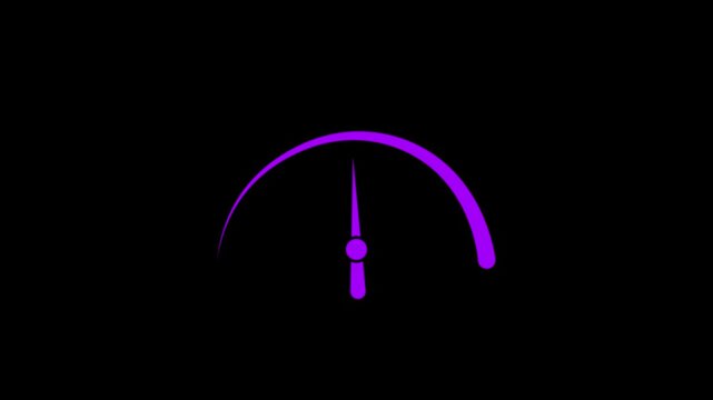 Circle speed control. Animation of electric Car speedometer icon isolated. Speed meter animation.	
