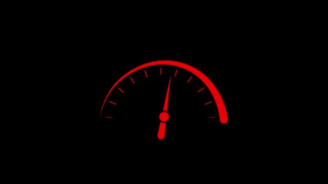 Circle speed control. Animation of electric Car speedometer icon isolated. Speed meter animation.	
