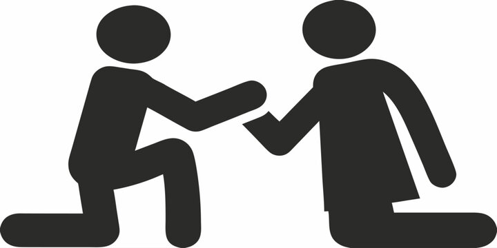 Offering support and kindness, helping hand concept, vector design, reaching out to a friend in need, empathy and compassion, encouragement, assistance - Powered by Adobe