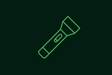 flashlight illustration in flat style design. Vector illustration.	
