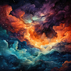 Floral Galaxy Star Bright Coordinate background